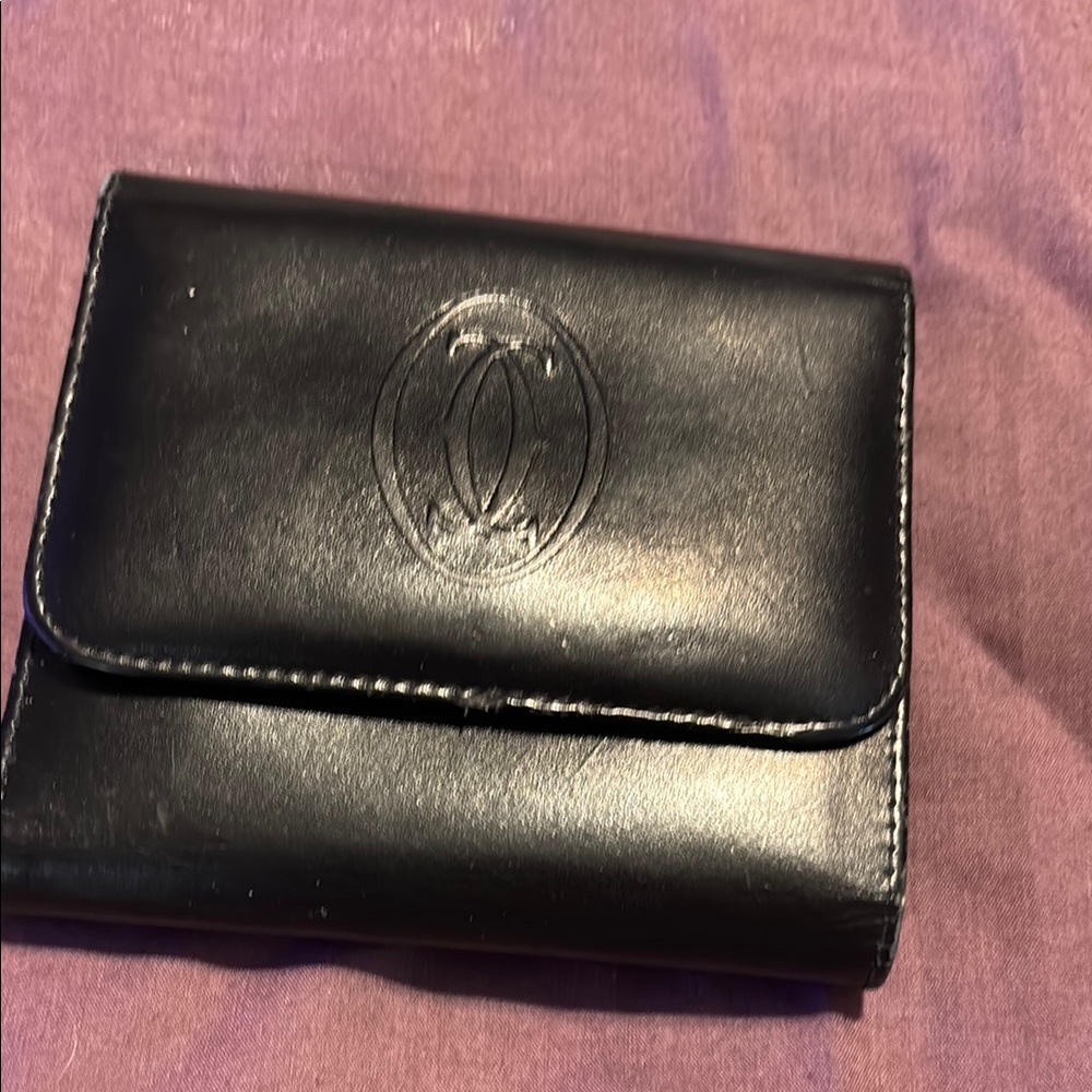 Cartier Black Leather wallet Card Holder